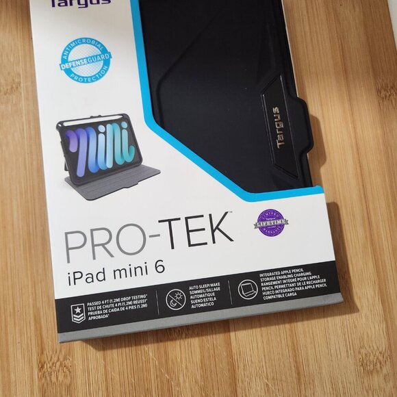 Targus Pro-Tek iPad Mini 6 Cover Black Antimicrobial Defense Guard Protection - Picture 2 of 12